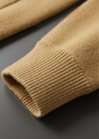 Herren Hemdjacke aus Strick mit Knopfleiste und Aufgesetzten Taschen