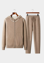 Herren Set mit Kapuzenjacke mit Rippbündchen und Jogginghose