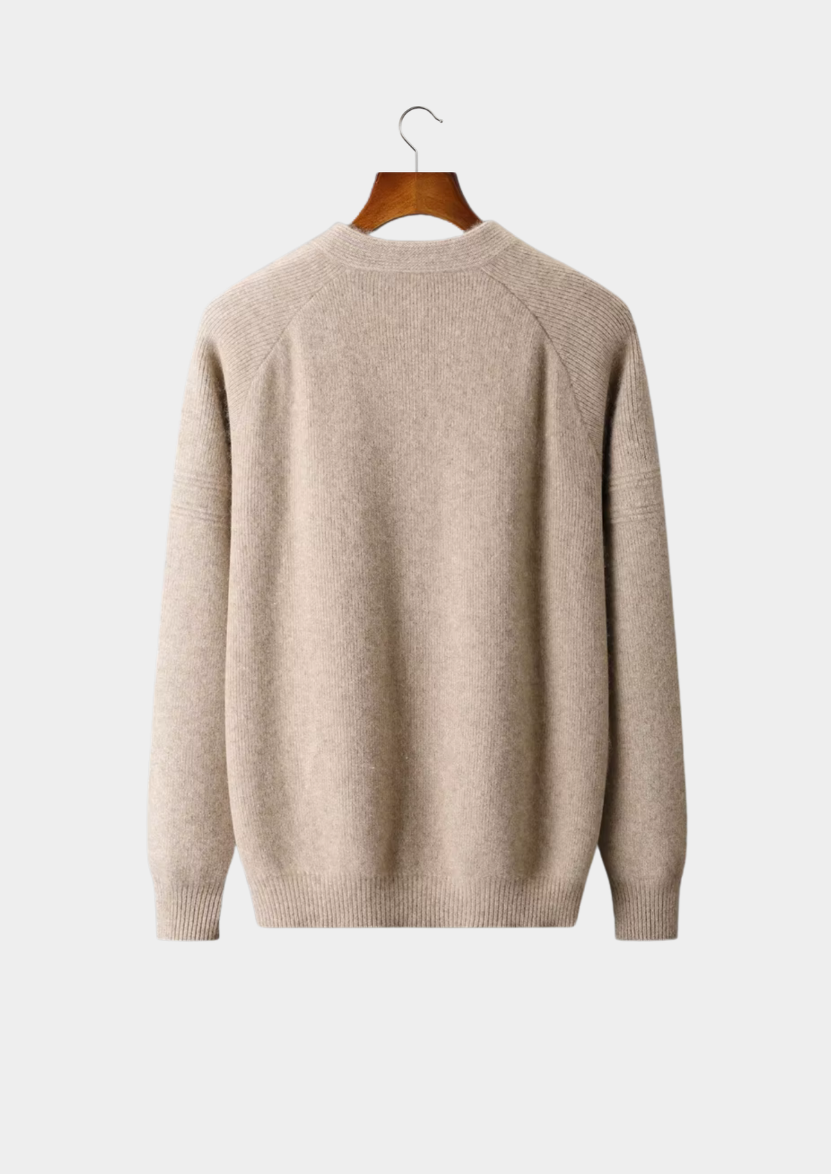 Herren Strickjacke mit Reißverschluss und Raglanärmeln