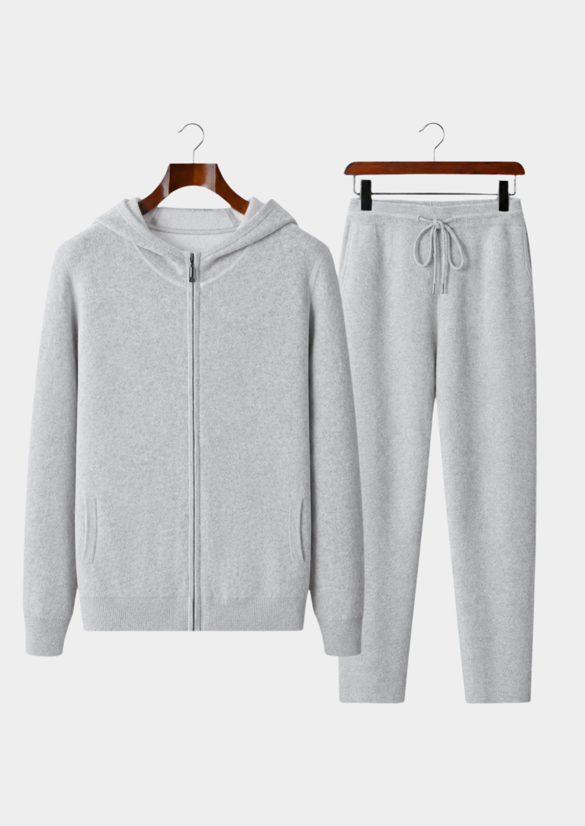 Herren Set mit Kapuzenjacke mit Rippbündchen und Jogginghose