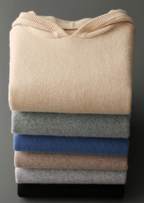 Herren Kapuzenpullover mit Kordelzug und Rippbündchen