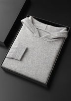 Herren Kapuzenpullover mit Kordelzug und Rippbündchen
