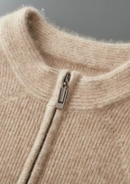 Herren Strickjacke mit Reißverschluss und Raglanärmeln