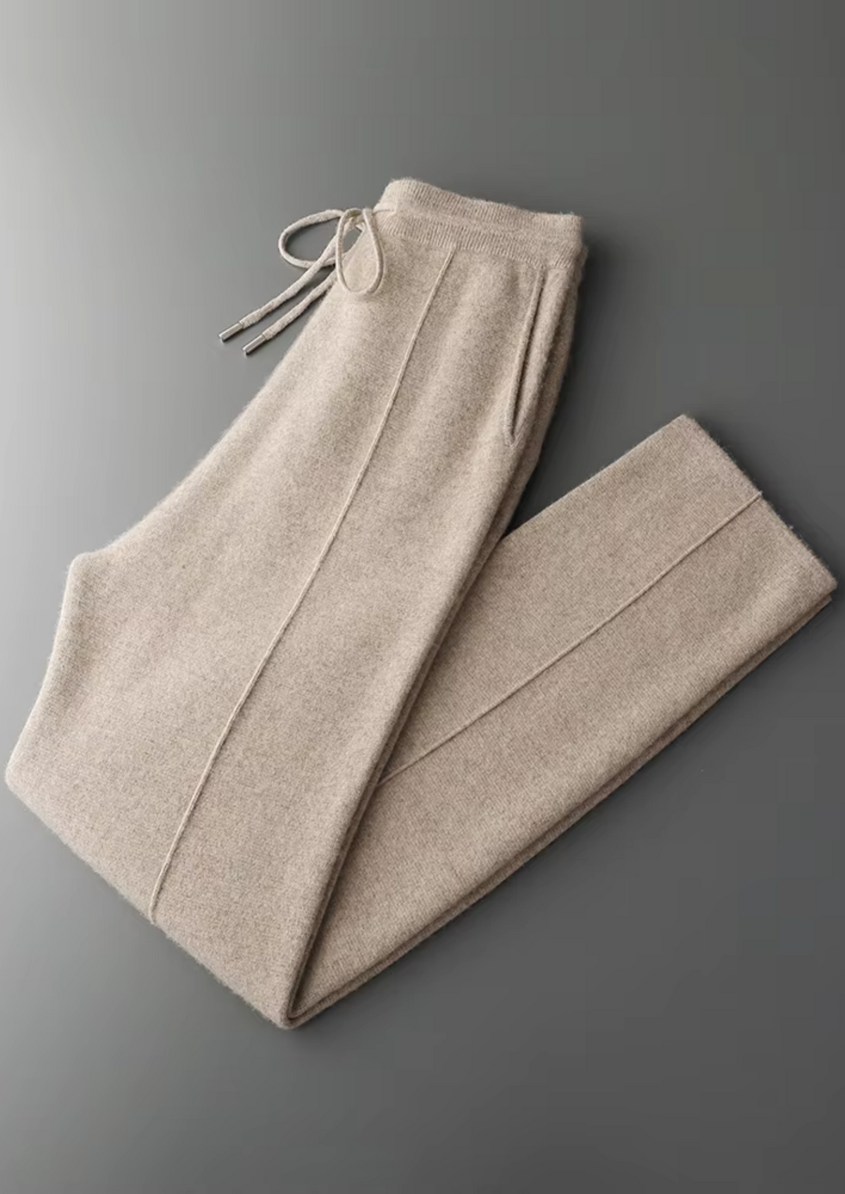 Herren Strickhose mit Kordelzug und Geraden Beinen