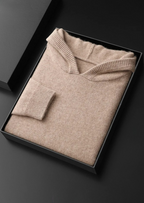 Herren Kapuzenpullover mit Kordelzug und Rippbündchen