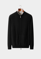 Herren Strickjacke mit Zweiwege-Reißverschluss und Eingrifftaschen