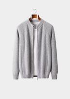 Herren Strickjacke mit Reißverschluss und Raglanärmeln