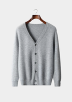 Herren Strickjacke mit V-Ausschnitt und Knopfleiste