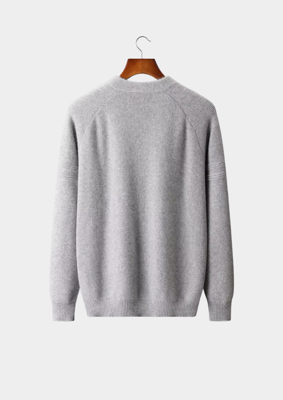 Herren Strickjacke mit Reißverschluss und Raglanärmeln