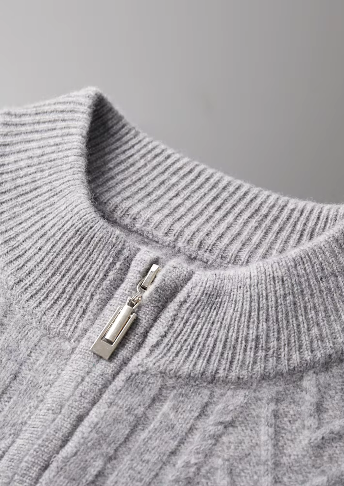 Herren Strickjacke mit Reißverschluss und Zickzackmuster