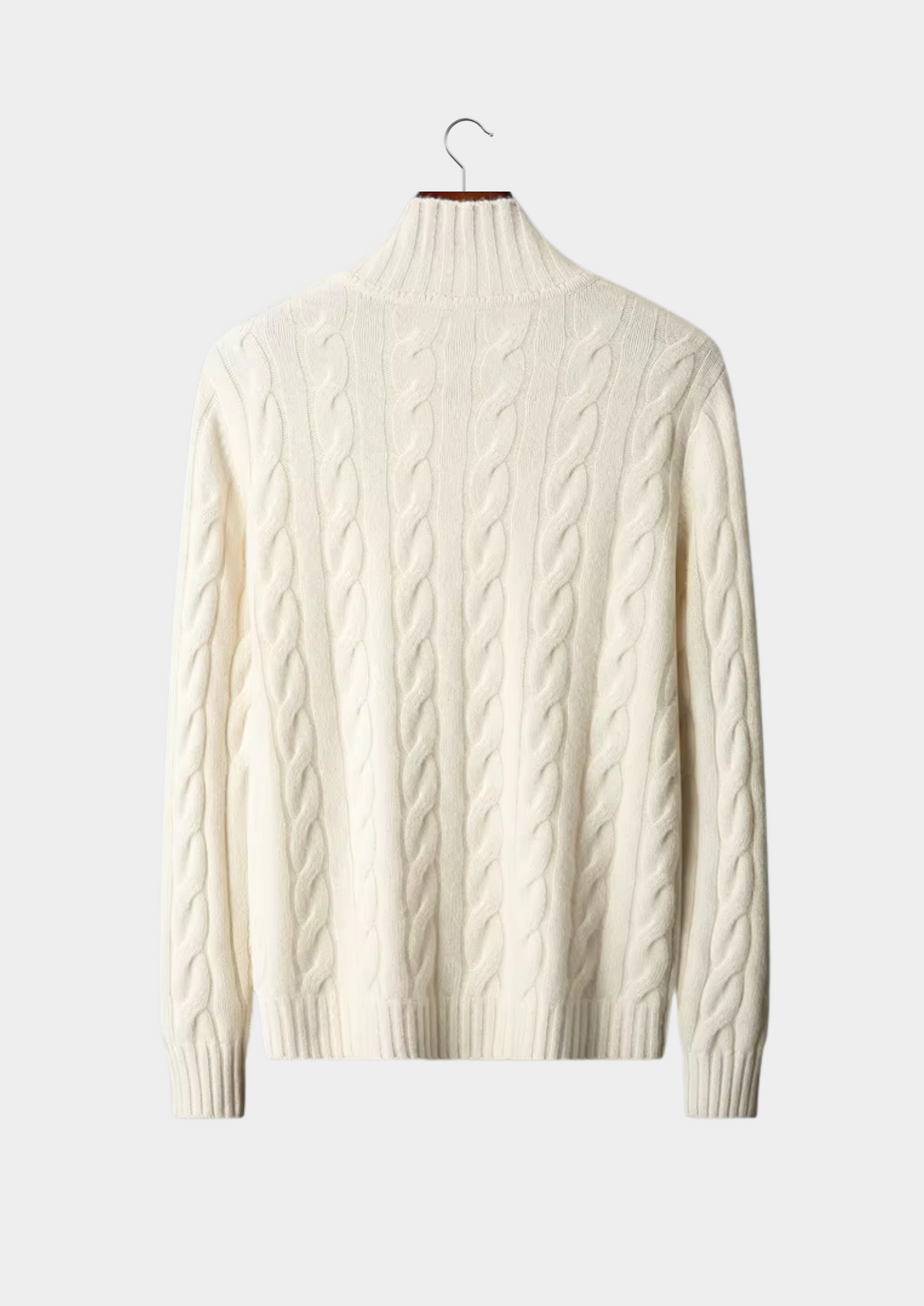 Herren Strickjacke mit Zweiwege-Reißverschluss und Zopfmuster