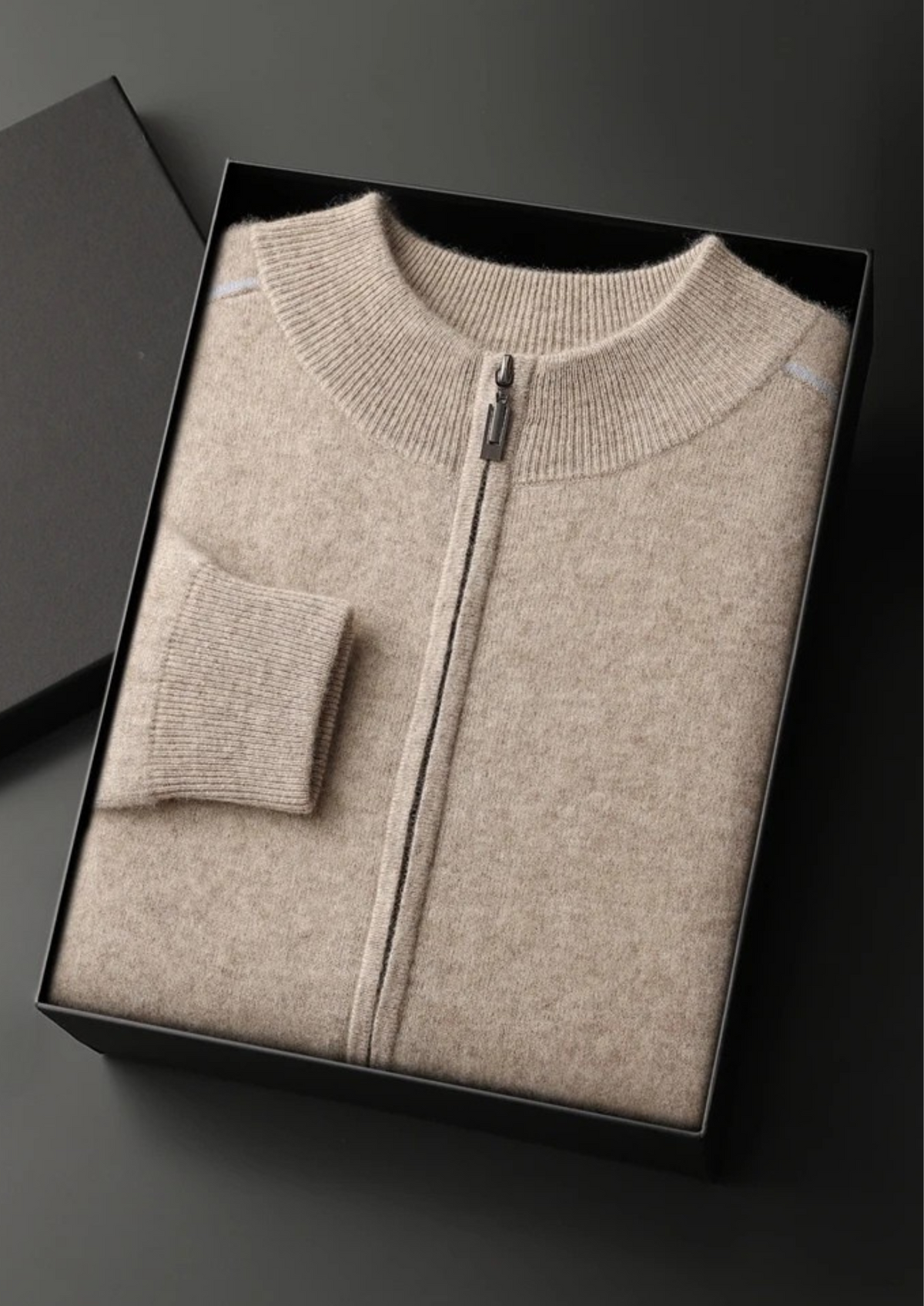 Herren Strickjacke mit Reißverschluss und Schrägtaschen