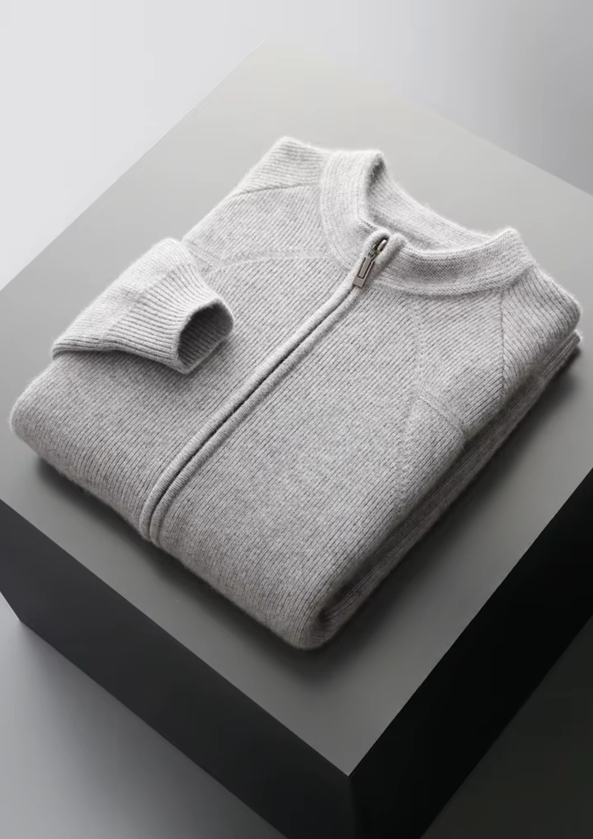 Herren Strickjacke mit Reißverschluss und Raglanärmeln