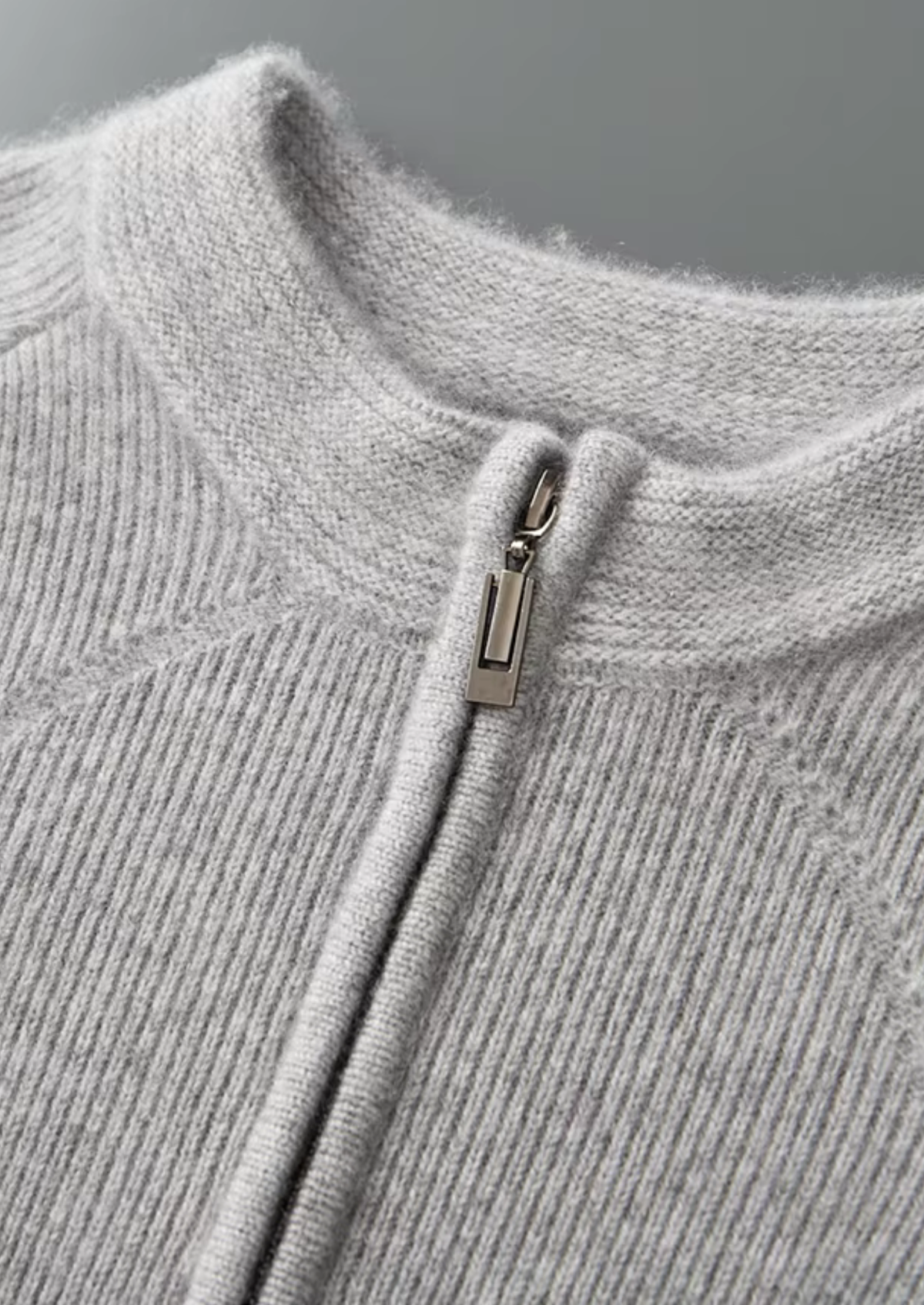Herren Strickjacke mit Reißverschluss und Raglanärmeln