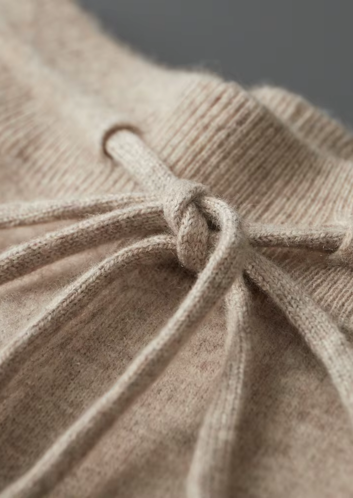 Herren Strickhose mit Kordelzug und Geraden Beinen