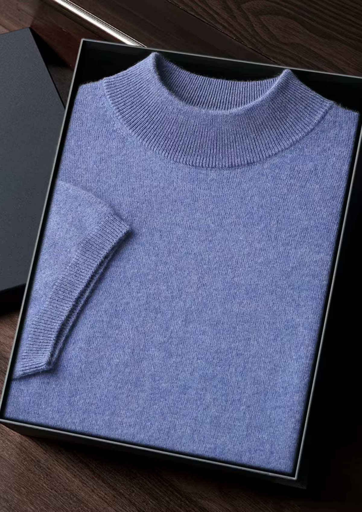 Herren Feinstrick-Shirt mit Stehkragen und Kurzen Ärmeln