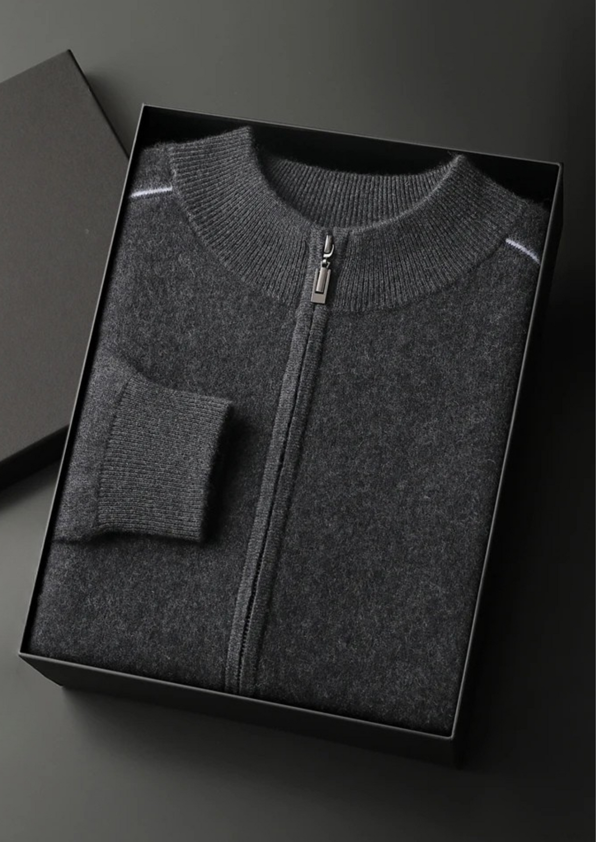 Herren Strickjacke mit Reißverschluss und Schrägtaschen