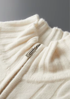 Herren Strickjacke mit Zweiwege-Reißverschluss und Zopfmuster