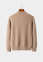 Herren Strickjacke mit Stehkragen und Aufgesetzten Taschen