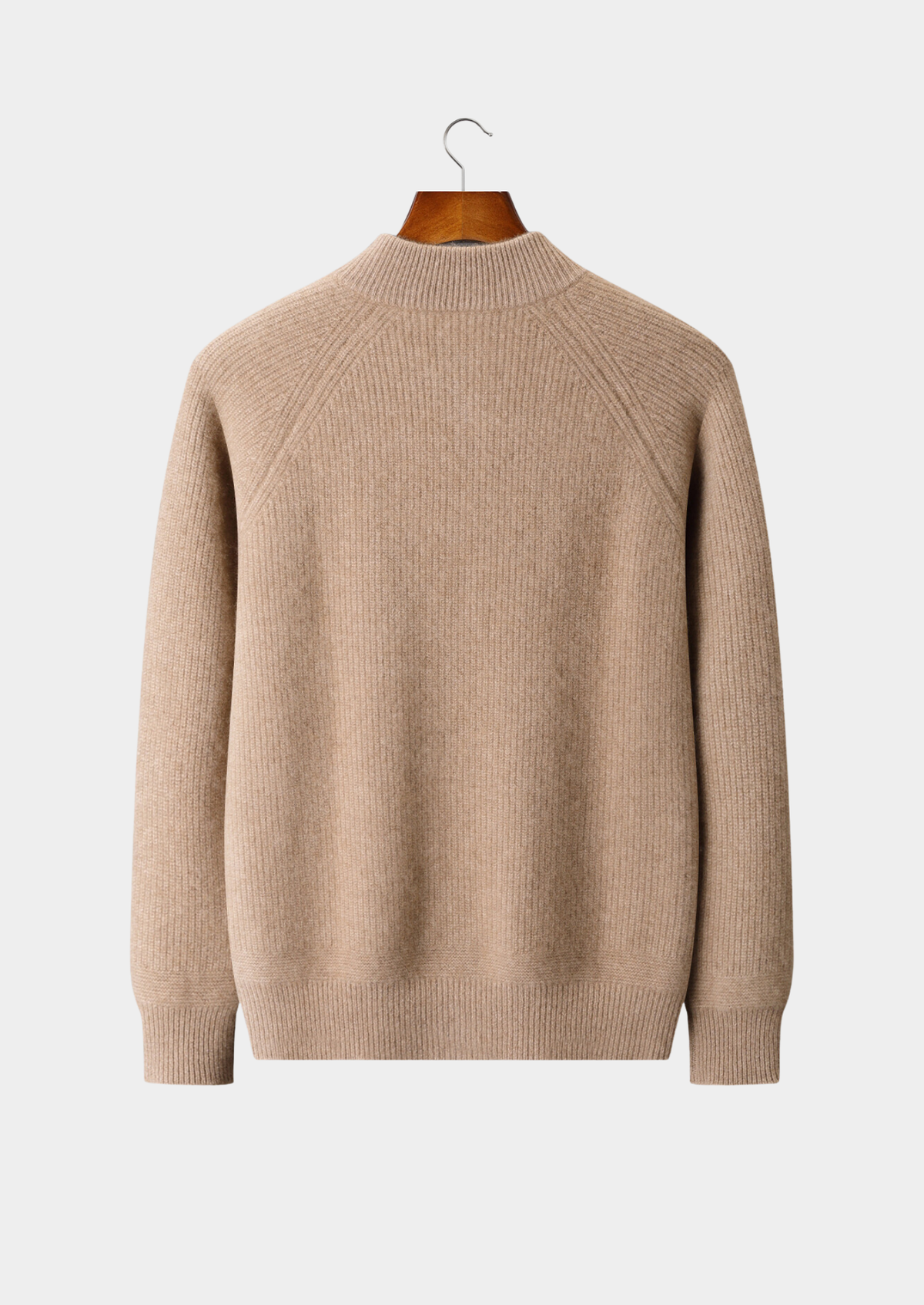 Herren Strickjacke mit Stehkragen und Aufgesetzten Taschen