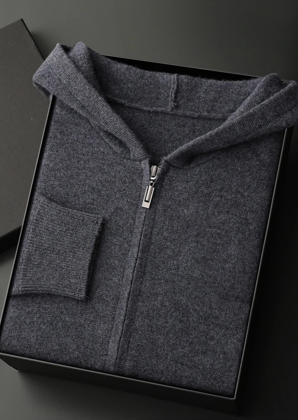 Herren Kapuzenjacke mit Reißverschluss und Känguru-Tasche