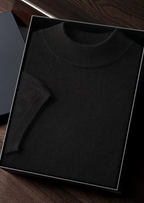 Herren Feinstrick-Shirt mit Stehkragen und Kurzen Ärmeln