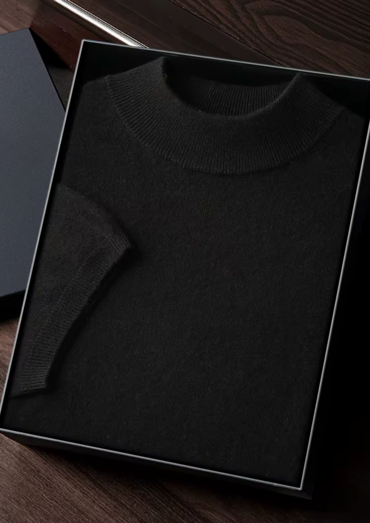 Herren Feinstrick-Shirt mit Stehkragen und Kurzen Ärmeln