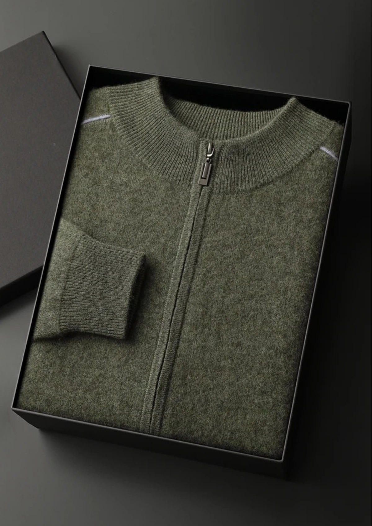 Herren Strickjacke mit Reißverschluss und Schrägtaschen