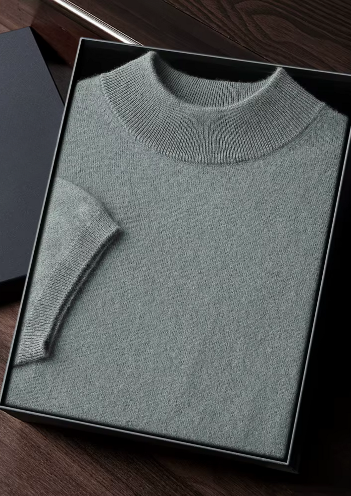 Herren Feinstrick-Shirt mit Stehkragen und Kurzen Ärmeln