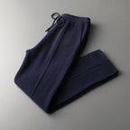 Herren Strickhose mit Kordelzug und Geraden Beinen