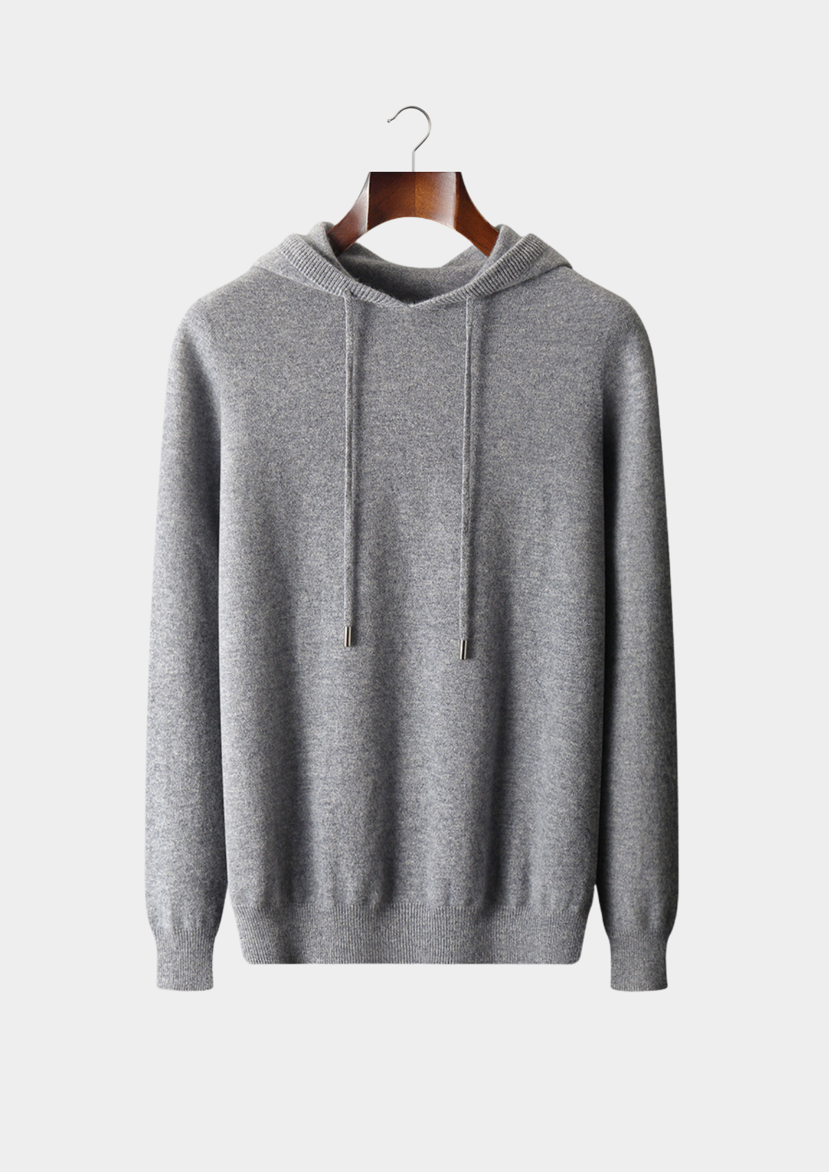 Herren Kapuzenpullover mit Kordelzug und Rippbündchen