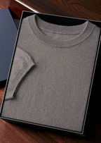 Herren Feinstrick-Shirt mit Rundhalsausschnitt und Kurzen Ärmeln