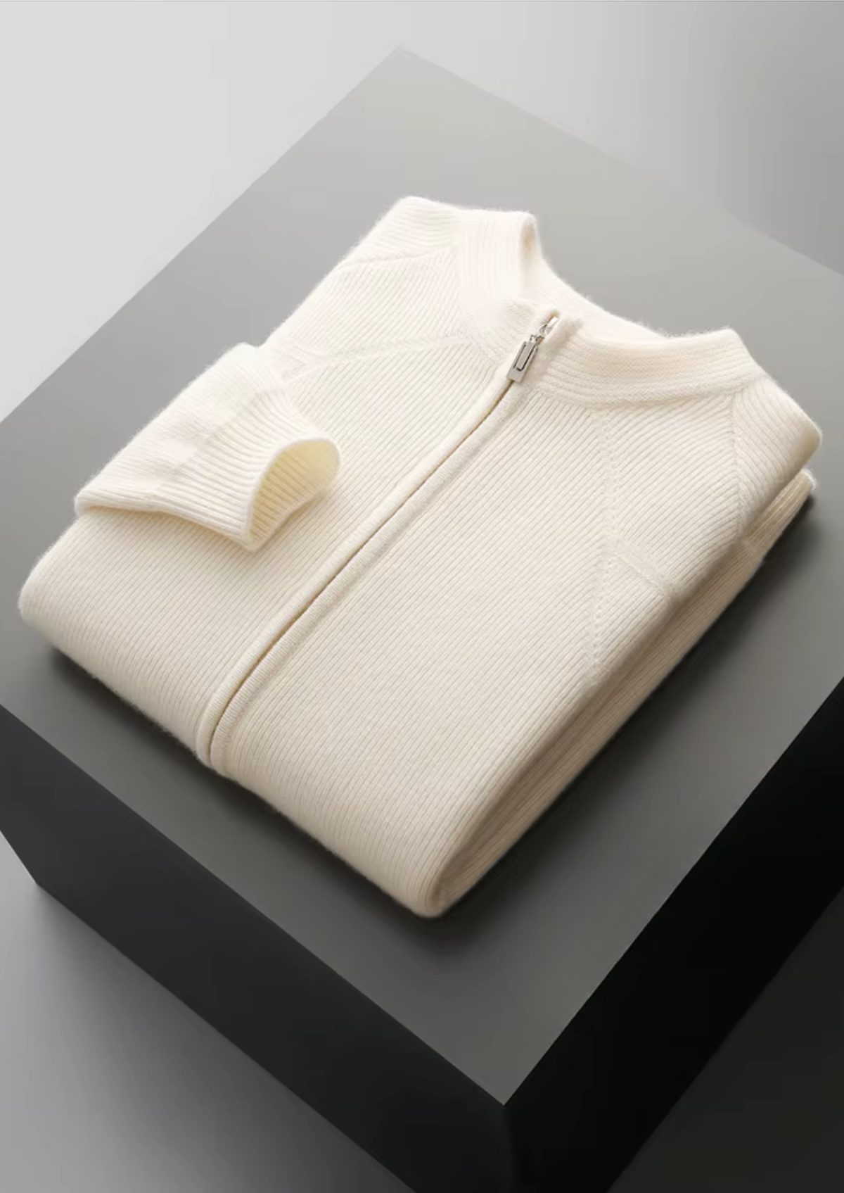 Herren Strickjacke mit Reißverschluss und Raglanärmeln