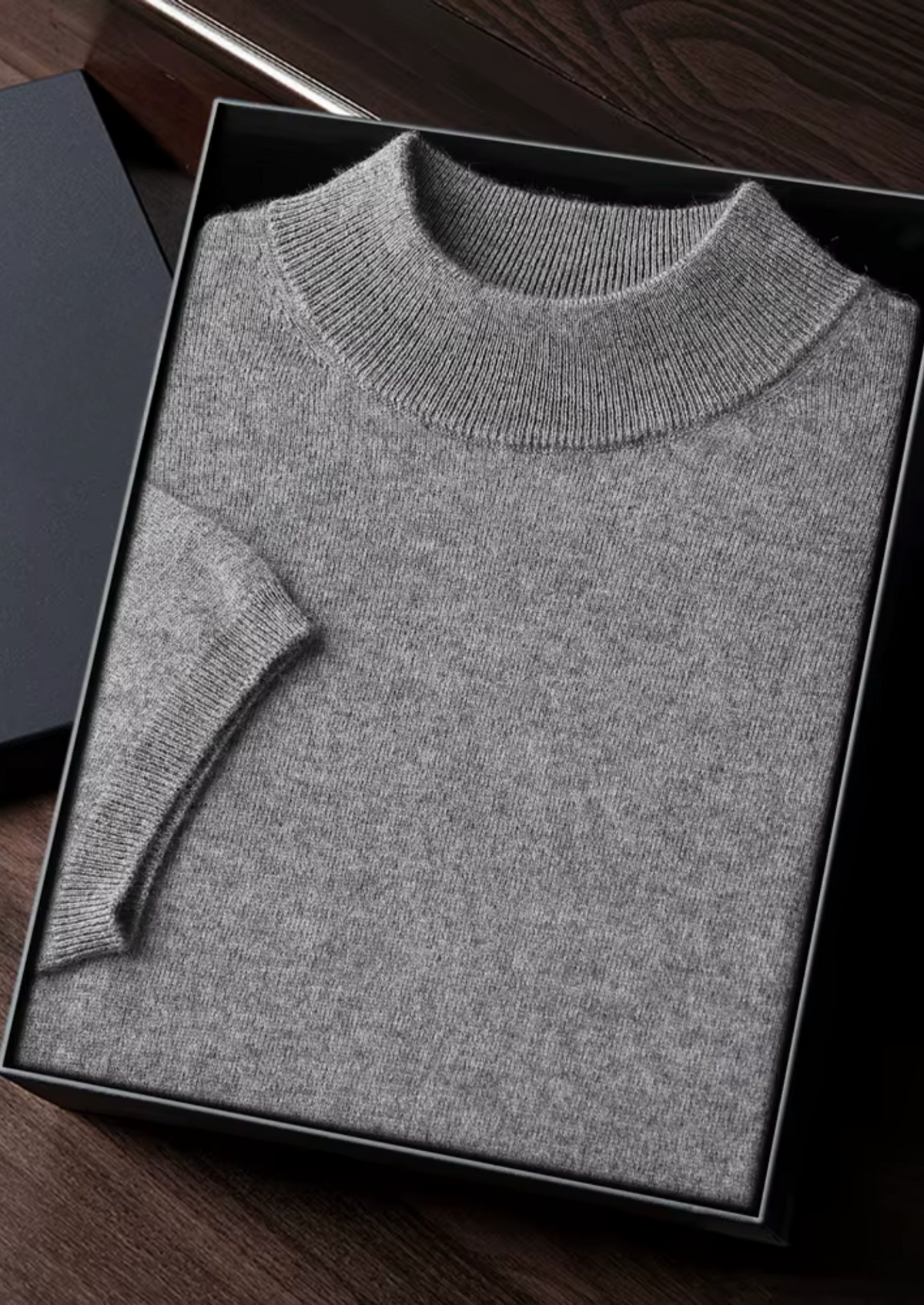 Herren Feinstrick-Shirt mit Stehkragen und Kurzen Ärmeln