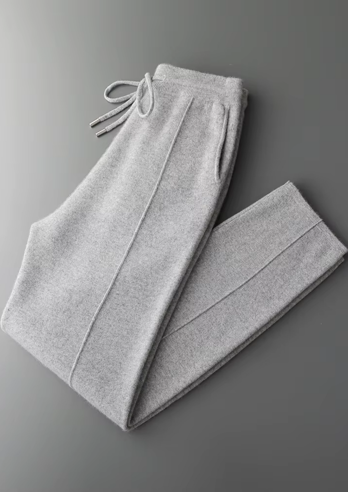 Herren Strickhose mit Kordelzug und Geraden Beinen