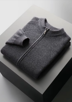 Herren Strickjacke mit Reißverschluss und Raglanärmeln