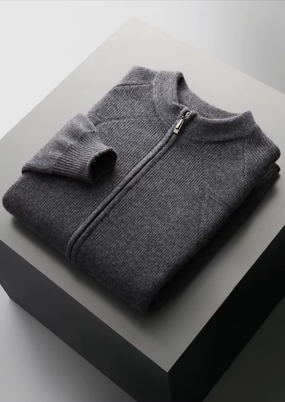 Herren Strickjacke mit Reißverschluss und Raglanärmeln