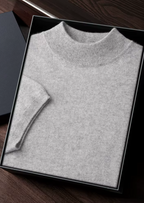 Herren Feinstrick-Shirt mit Stehkragen und Kurzen Ärmeln