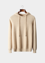 Herren Kapuzenpullover mit Kordelzug und Rippbündchen