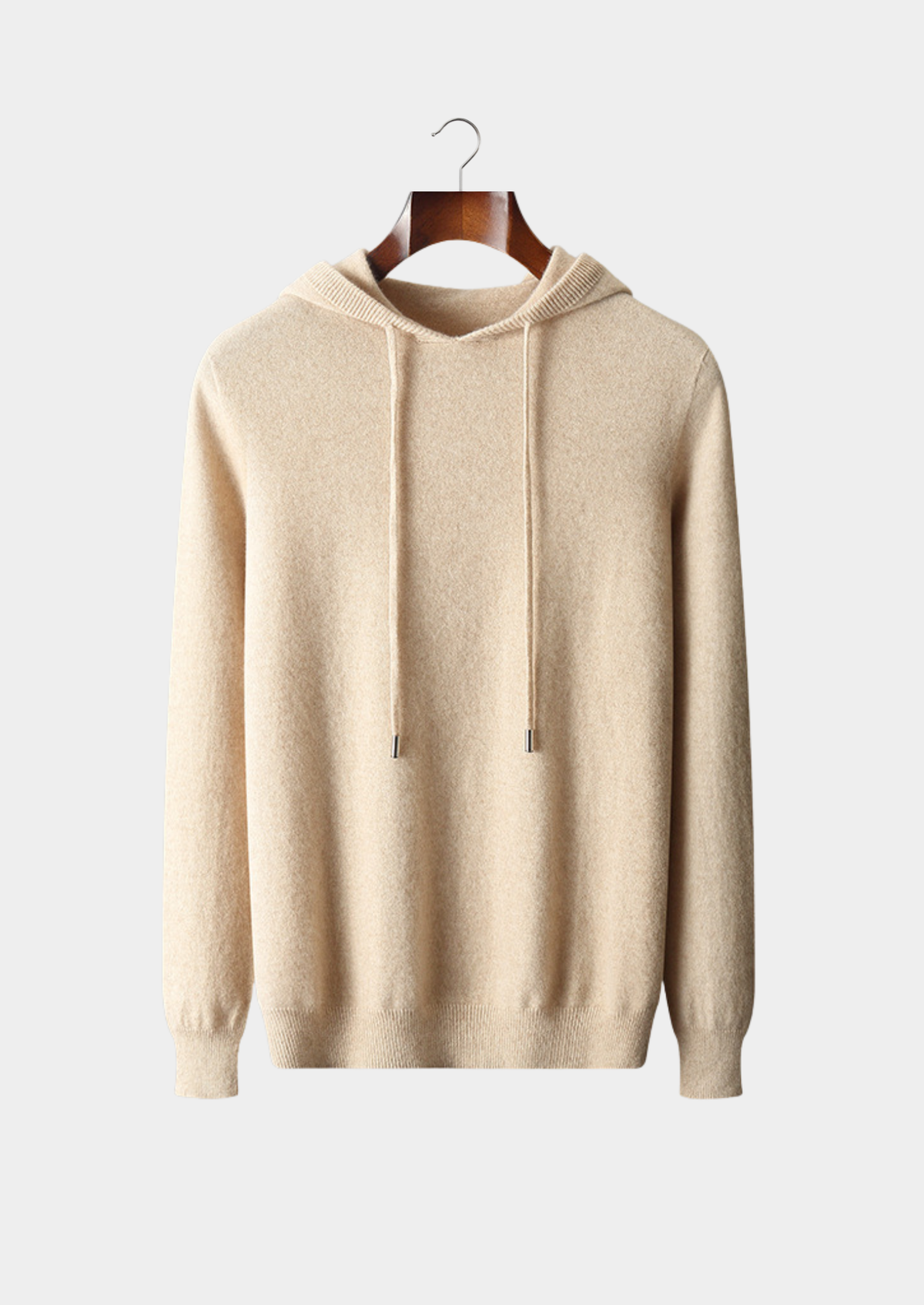 Herren Kapuzenpullover mit Kordelzug und Rippbündchen