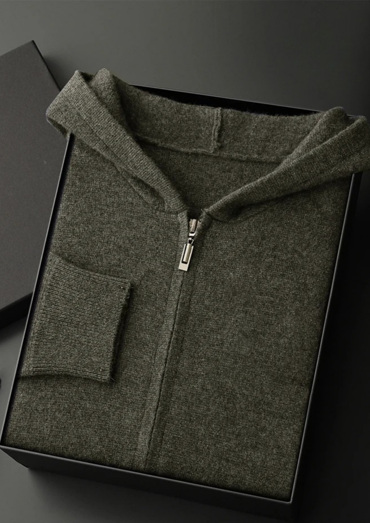 Herren Kapuzenjacke mit Reißverschluss und Känguru-Tasche