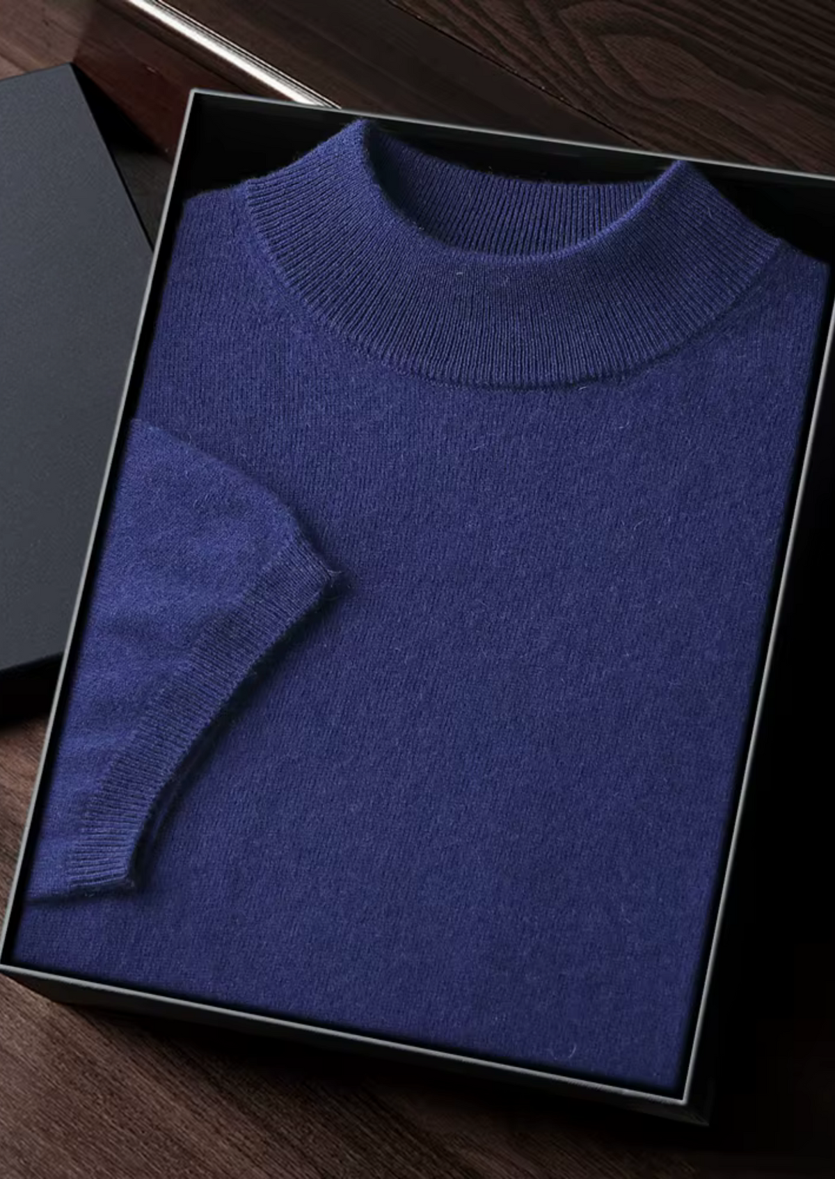 Herren Feinstrick-Shirt mit Stehkragen und Kurzen Ärmeln