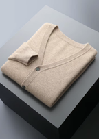 Herren Strickjacke mit V-Ausschnitt und Knopfleiste