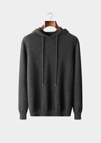 Herren Kapuzenpullover mit Kordelzug und Rippbündchen