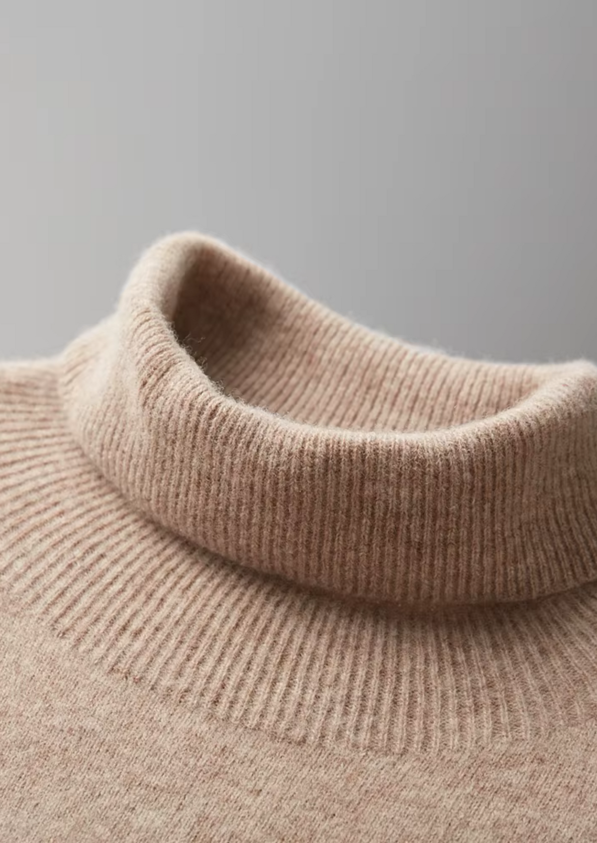 Herren Pullover mit Rollkragen und Rippbündchen