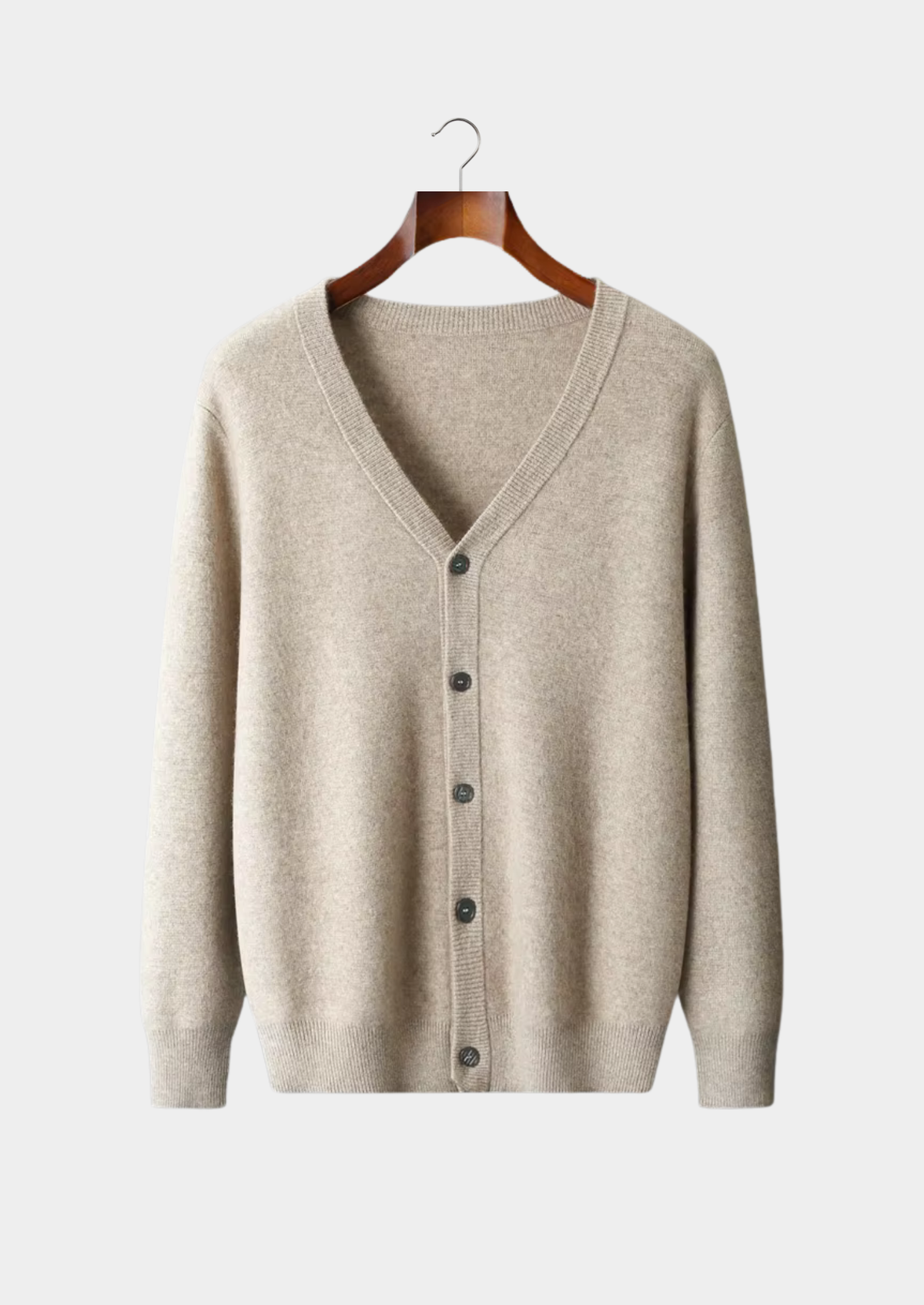 Herren Strickjacke mit V-Ausschnitt und Knopfleiste