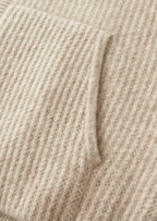Herren Rippstrick-Kapuzenjacke mit Reißverschluss und Eingrifftaschen