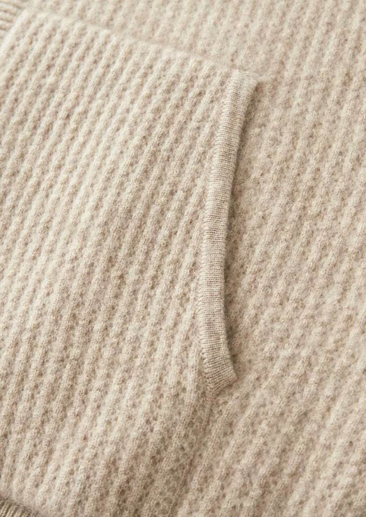 Herren Rippstrick-Kapuzenjacke mit Reißverschluss und Eingrifftaschen