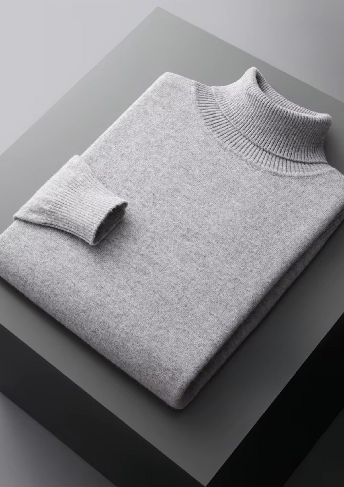 Herren Pullover mit Rollkragen und Rippbündchen