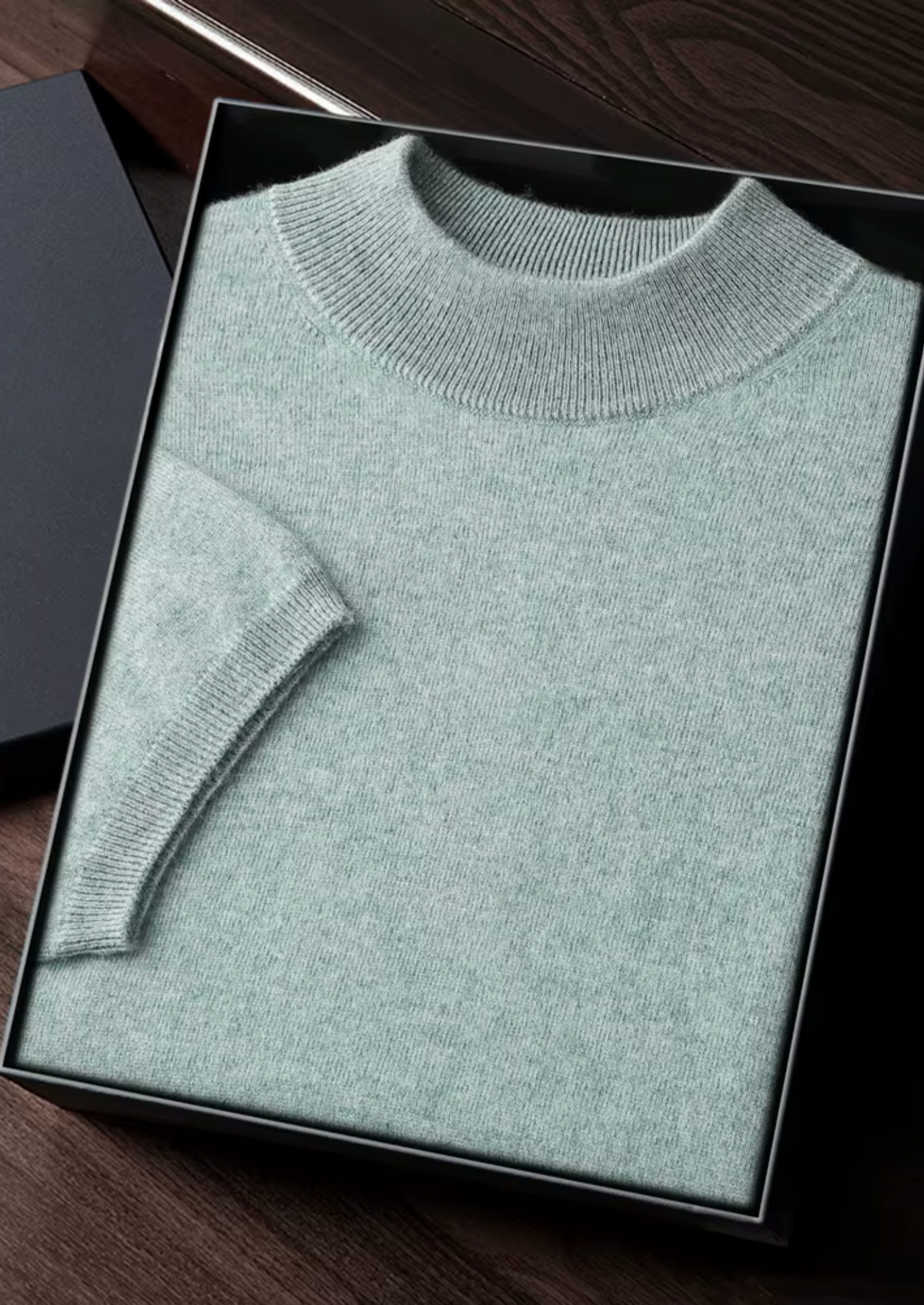 Herren Feinstrick-Shirt mit Stehkragen und Kurzen Ärmeln